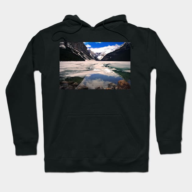 Lake Louise Victoria Glacier Alberta Canada Hoodie by AndyEvansPhotos